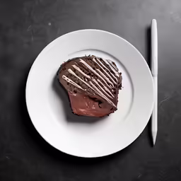 a piece of cake is on the plate