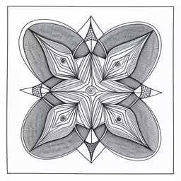 a geometric flower made from a piece of paper