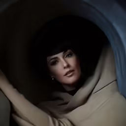 a woman is posing for a photo with her coat draped around her