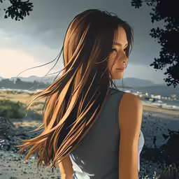 an image of a woman with long hair