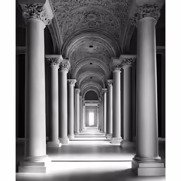 a walkway leads into an ornately decorated hall