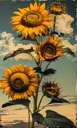 there is a large sunflower sitting tall on the sun