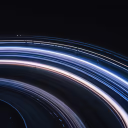 the motion of light that moves in circles on a black background