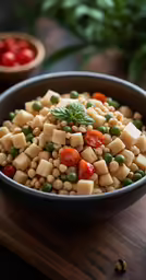 small vegetables are arranged into the middle of a dish