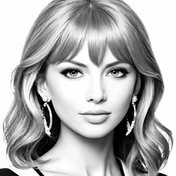 an image of a blonde woman with big hoop earrings