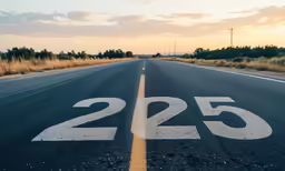 a long road has twenty twenty five on it