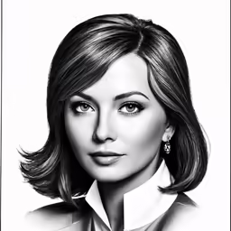 an adult drawing of a woman