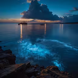 clouds above a lake on top of a rocky cliff
