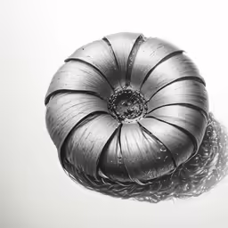 a spiral shaped metal object on a white background