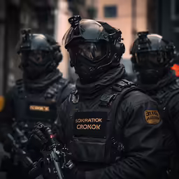 men with helmets are lined up in a line