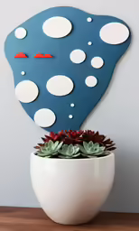an unusually shaped paper art on display