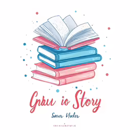 a book logo with three books stacked on top of each other