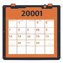 a 2011 calendar on an orange background