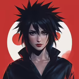 a person with punk hair on top of their head