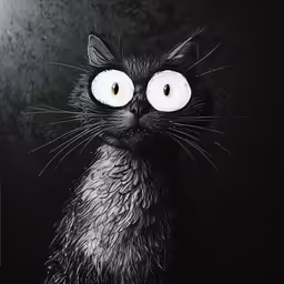 this black cat is looking at the camera