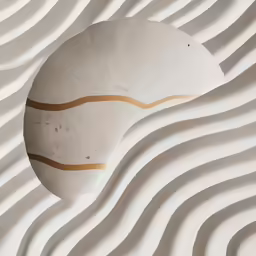 large object that is hanging upside down in a wavy room
