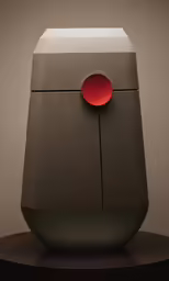 a photo taken from above of a large object on display