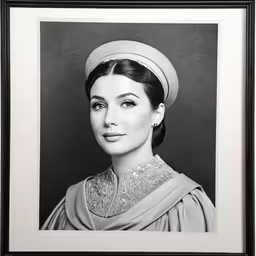 a vintage photo of a woman in a hat