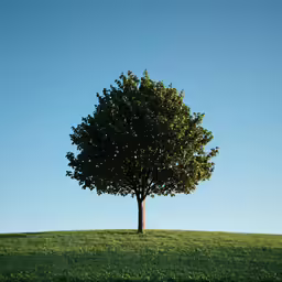 the tree is tall and has many leaves
