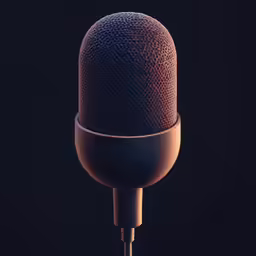 a microphone over a black background on the subject
