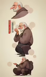 the character from star wars with a beard and glasses