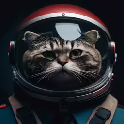 a cat is wearing a space suit with an astronaut helmet on its head