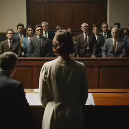the judge and his staff looking at a court room
