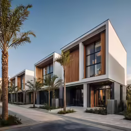the facade of a large modern residential building