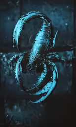 a green and black dragon statue in water