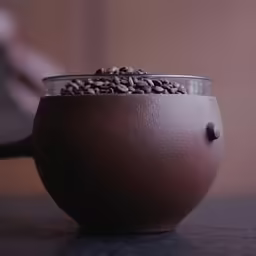 the bowl has a lot of seeds inside it