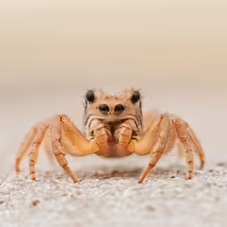 an orange spider sitting on the ground