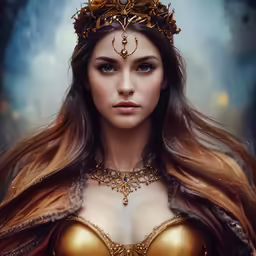 a portrait of a young girl with a tiara