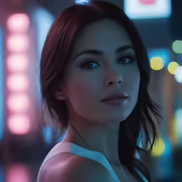 a girl poses for a portrait in the city