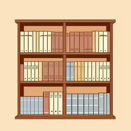 books on the wooden shelves for reading,a book shelf filled with many books