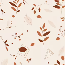 an abstract image with brown leaves on a white background