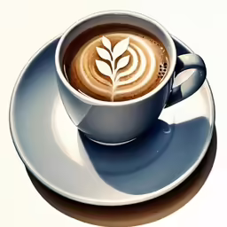 there is a cup of coffee on the saucer