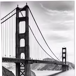 a picture of the golden gate bridge taken from the ocean