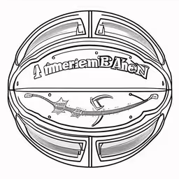 a basketball is shown with a message underneath,an american football ball with a logo