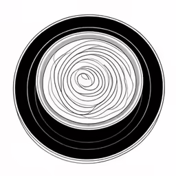 a black and white photo of a circle