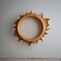 an art piece in the center of a room