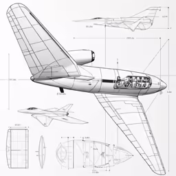 an airplane is flying with the ground plan