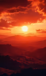 a colorful sunset from the top of a mountain