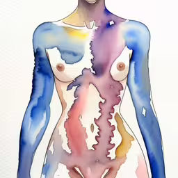 a drawing of a woman