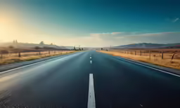 an empty road in the middle of nowhere