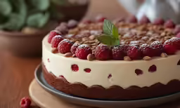 an image of a cake with berry toppings