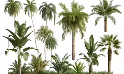 the jungle is filled with various large trees