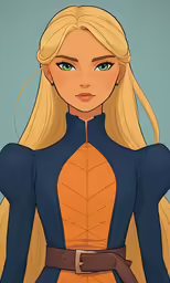 a drawing of blond hair in a comic character