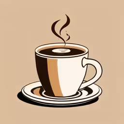 a coffee cup with a saucer on it
