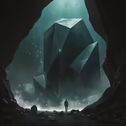 man standing in the middle of a mountain with his back to camera and holding a backpack on