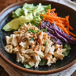 a salad with some vegetables in a bowl
